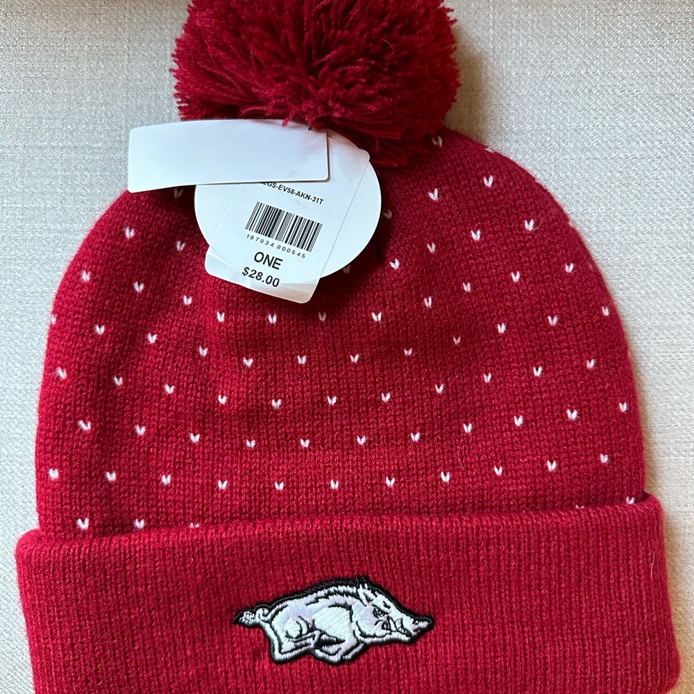 Arkansas Razorbacks Pom-Pom Beanie